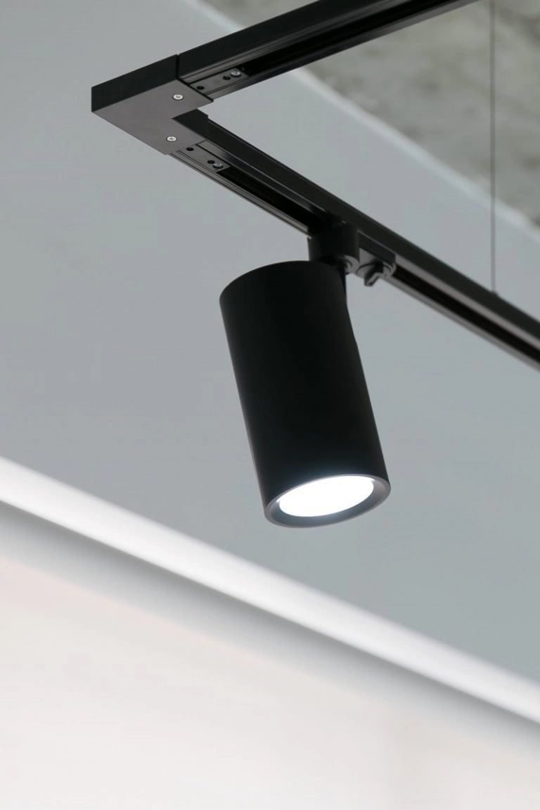 Track lighting advice for open-plan office lighting design in New York